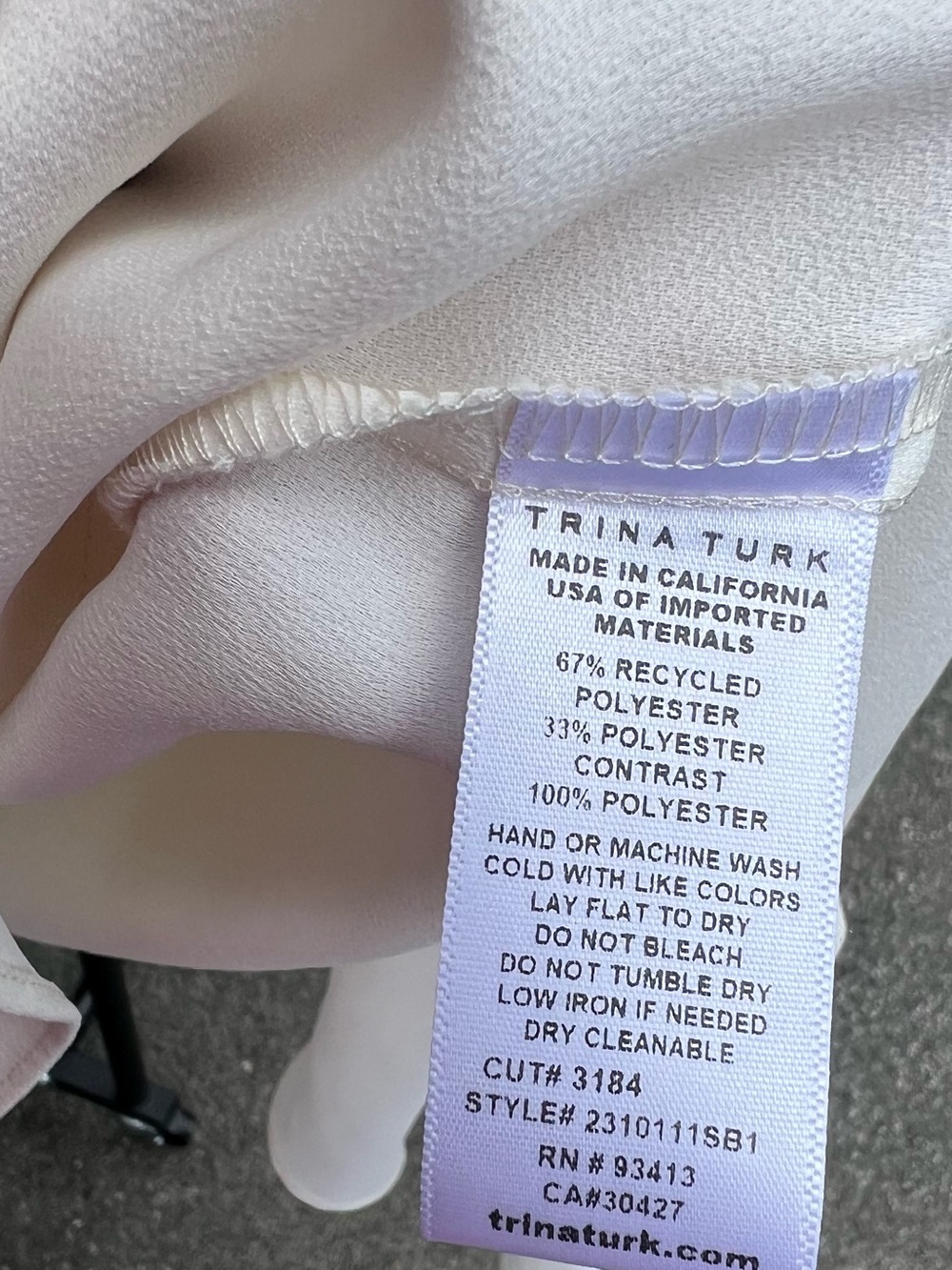 NWT Trina Turk XL Akari Ivory Ruffle Bell Sleeve Blouse - Picture 9 of 12